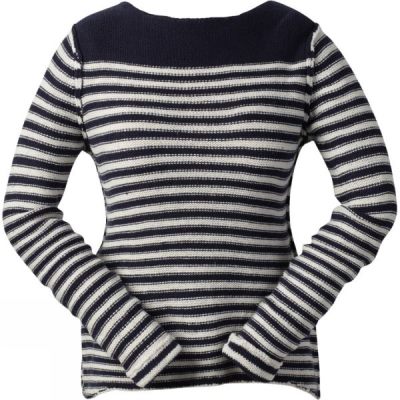 Sueter Weird Fish Daisy Reverse Knit Stripe Mujer - Indigo - Chile YCB831496